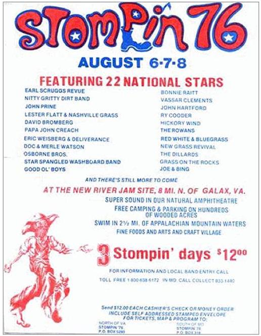 Stompin 76 Concert Line-up